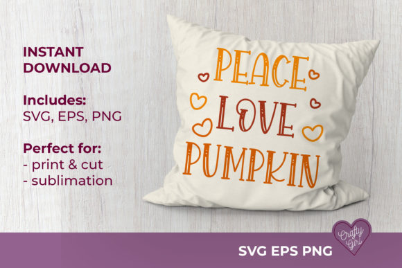 Reviewing the Peace Love Pumpkin SVG Quote Sublimation Design